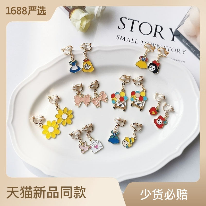 Alloy Escaping Princess Earrings (Minimo de Compra 2) MIC-HanJ004