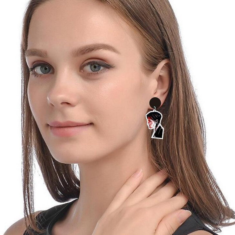 Acrylic smoking chair earrings MIC-XueP127