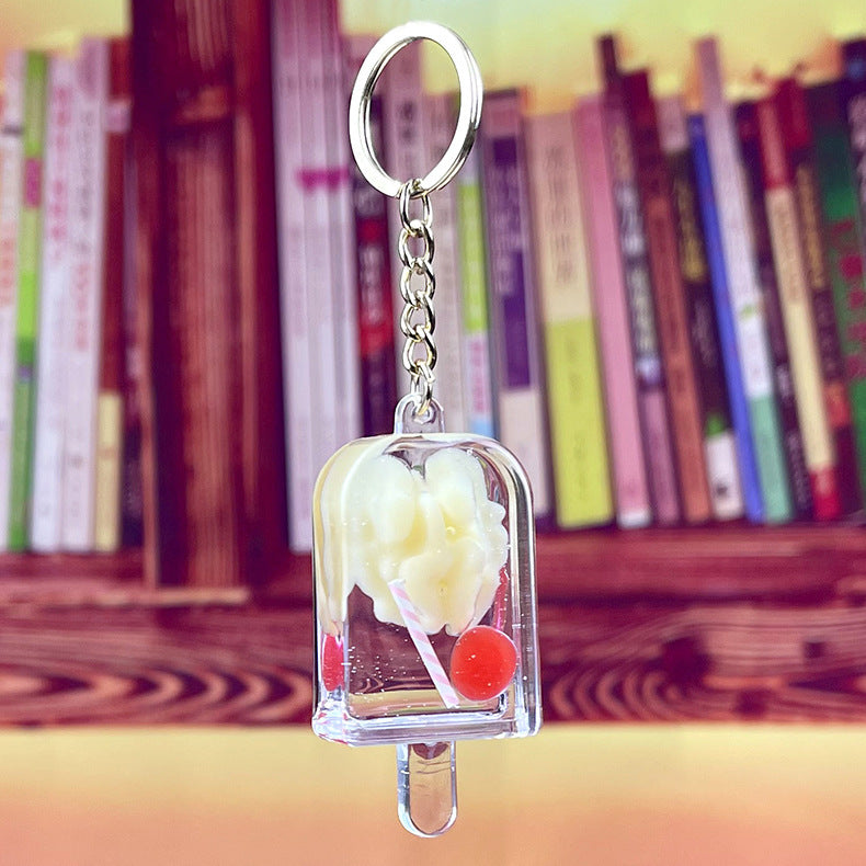 Keychain Resin Ice Cream Popsicle Ice Cream Model Pendant Minimo de compra 2 MQu011