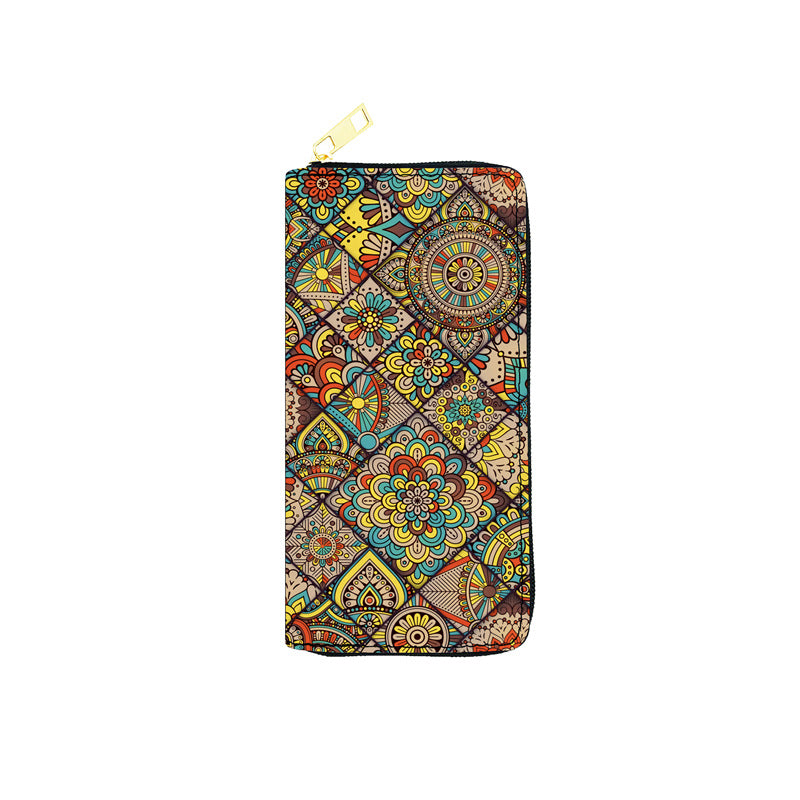 PU Colorful Ethnic Style Wallet (Minimo de compra 3) MIC-JiR042