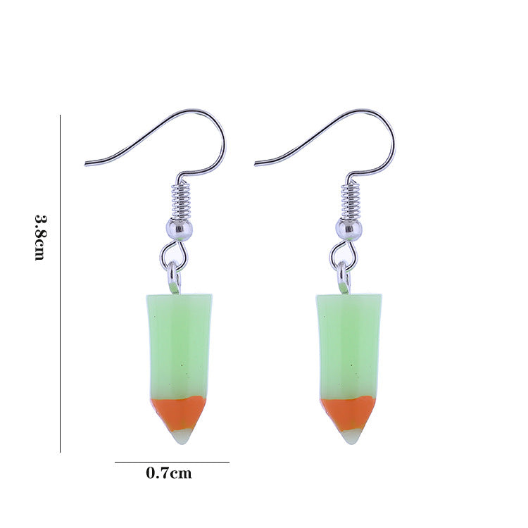 Resin cute small pencil earrings (Minimo de Compra 2) MIC-ChouT027