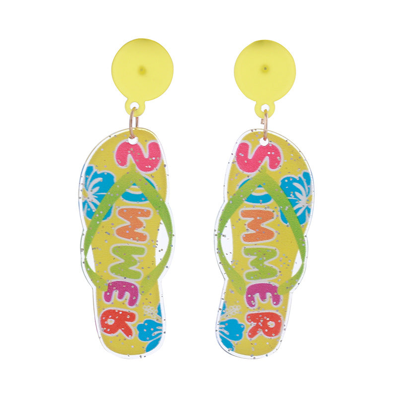 Alloy acrylic Hawaiian beach earrings MIC-ChouT054