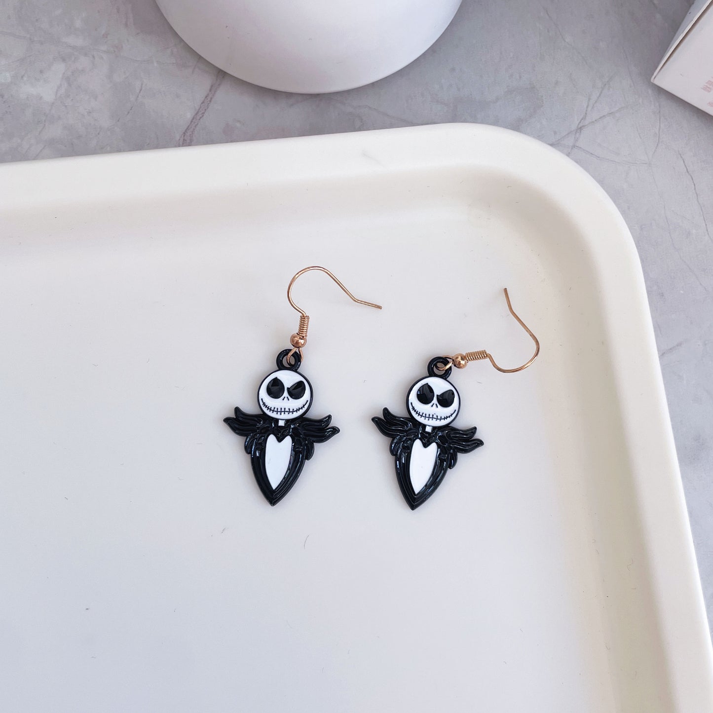 Alloy pumpkin skull earrings (Minimo de Compra 2) MIC-YiJ035