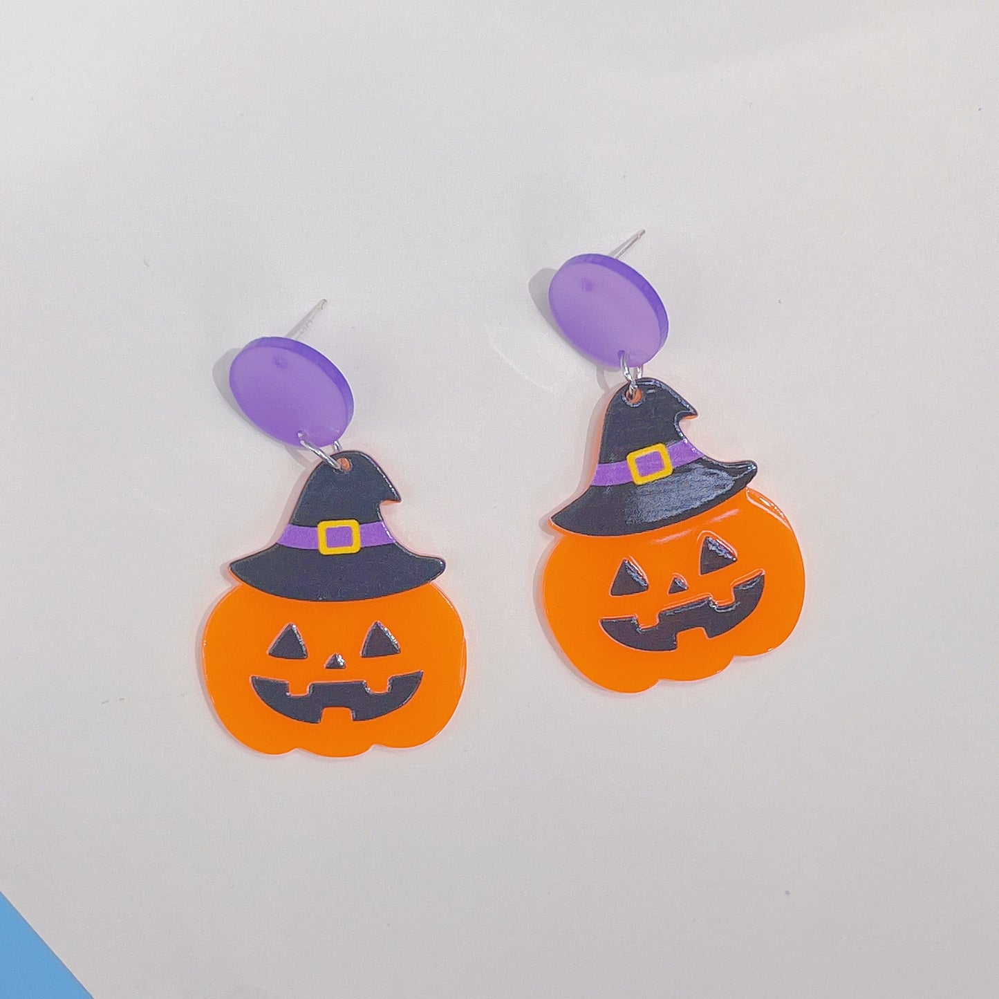 Acrylic New Halloween New Skull Head Earrings PinH001