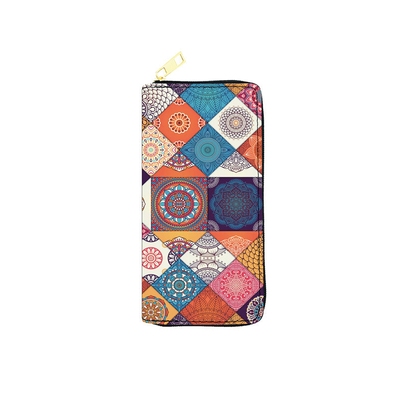 PU Colorful Ethnic Style Wallet (Minimo de compra 3) MIC-JiR042