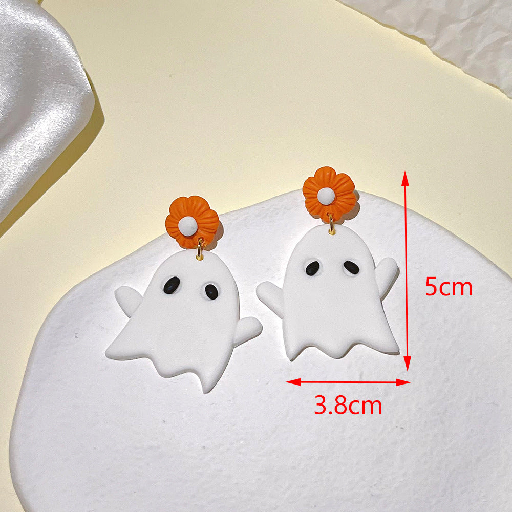 Acrylic Pumpkin Magic Hat Earrings  (Minimo de Compra 2) MYA-PingH023