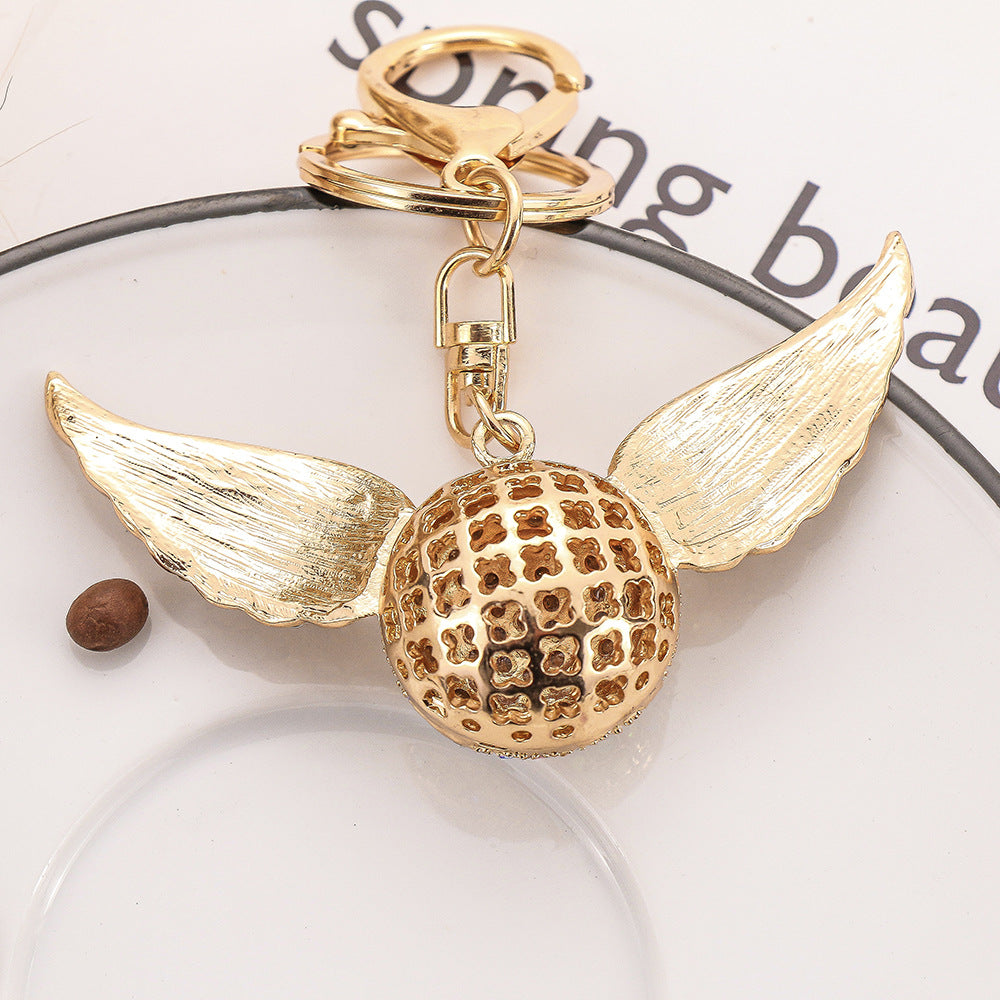 Diamond angel wing key ring  (Minimo de compra 2) MIC-ChaoK005