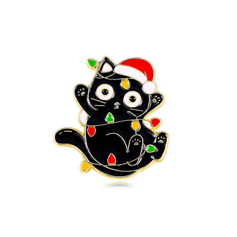 Alloy cartoon Christmas badge brooch (Minimo de Compra 5) MYA-YiN023