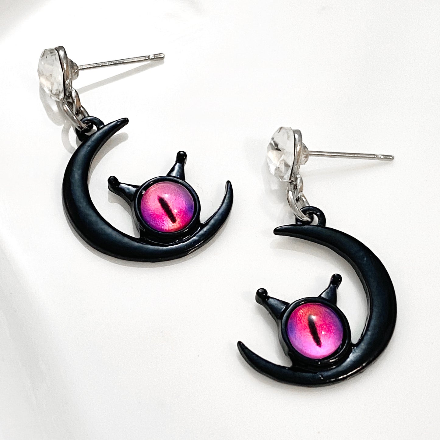 Alloy funny black powder little monster earrings MIC-YiY006