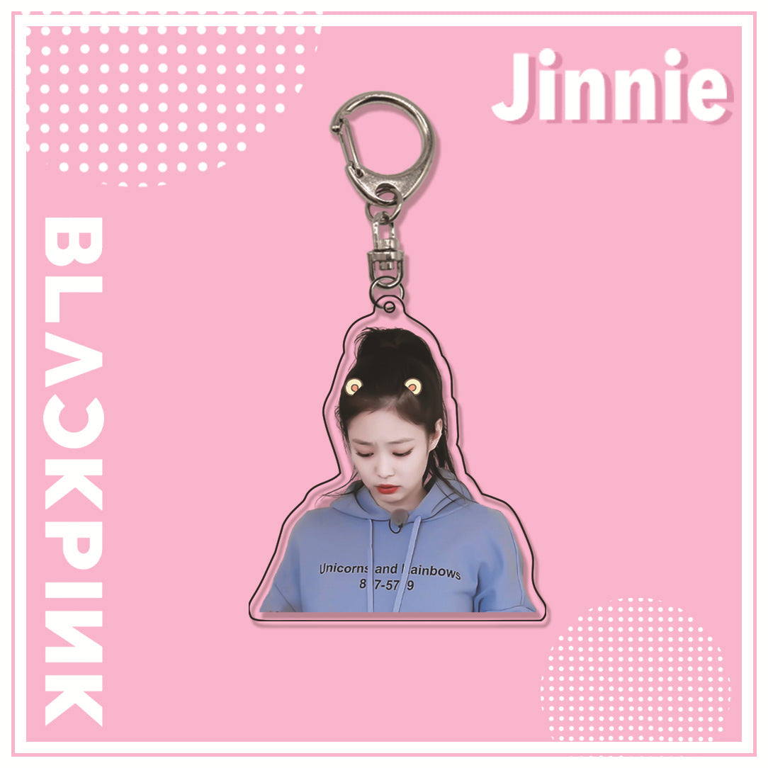 Acrylic pink ink double-sided blackpink keychain (Minimo de Compra 2)  MYA-ManM013