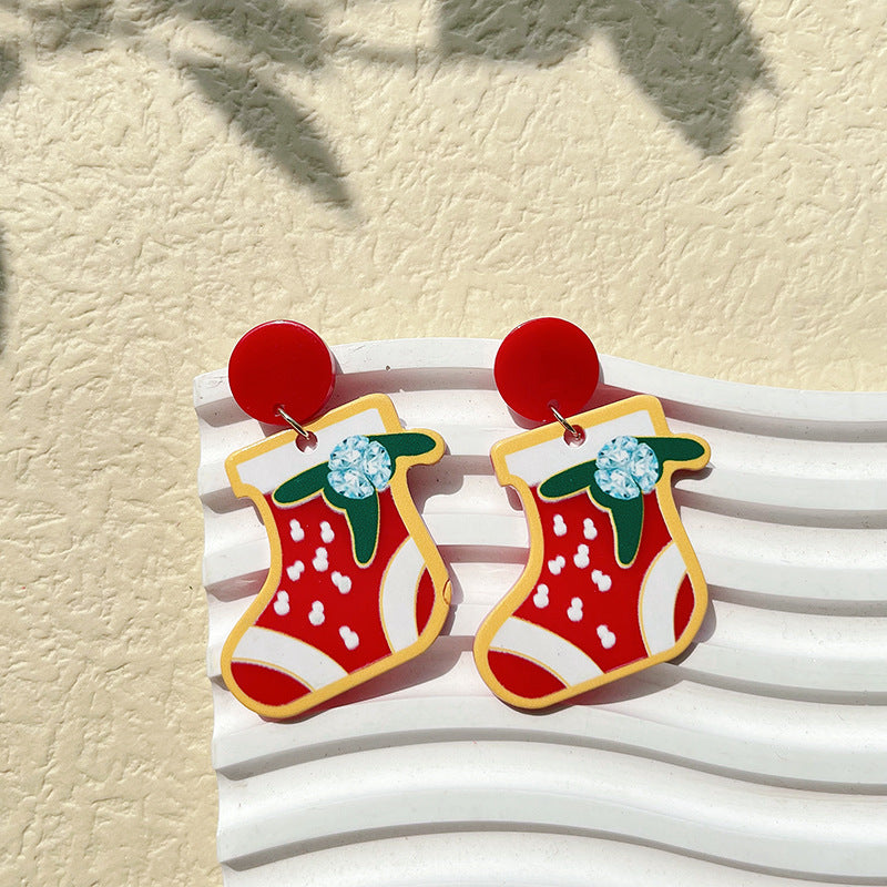 Alloy cartoon Santa Claus earrings (Minimo de Compra 2) MYA-PingH036