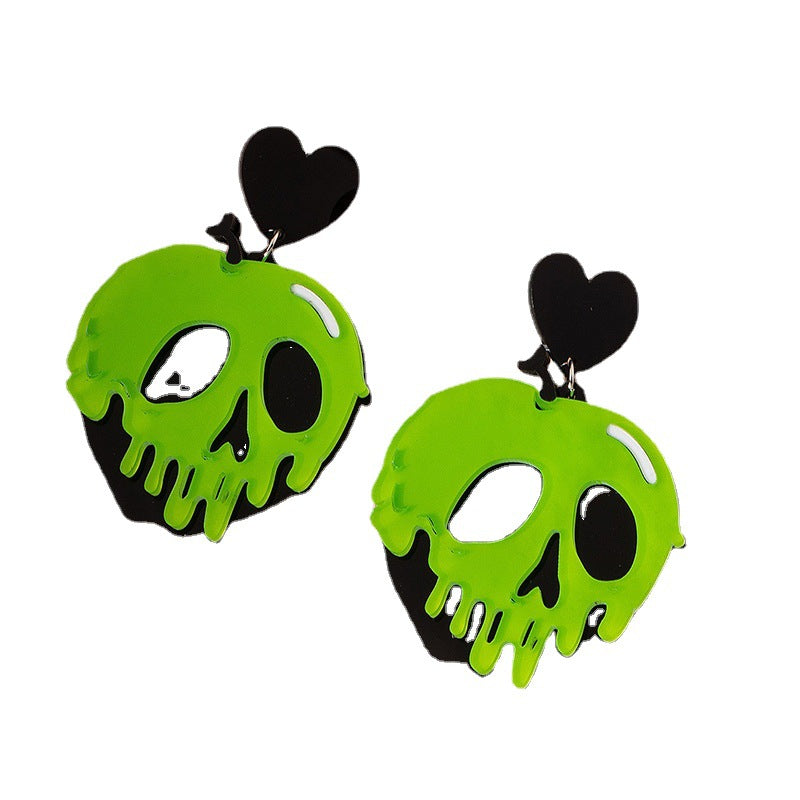 Alloy skull head earrings (Minimo de compra 2) MIC-HLM015