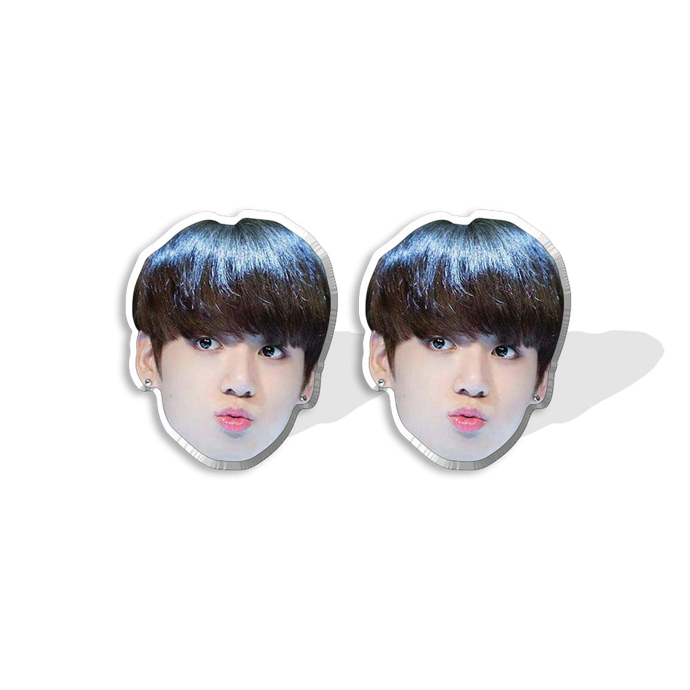 Acrylic BTS bulletproof youth group earrings (Minimo de compra 5) MIC-XiangL048