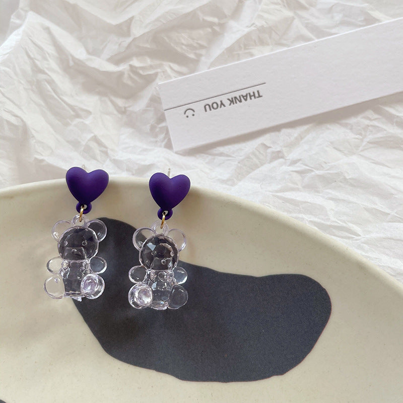 Alloy Bear Love Earrings MYA-ABL032