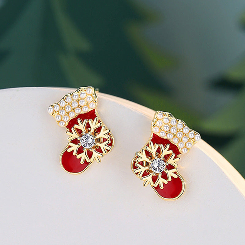 Alloy Christmas series earrings (Minimo de Compra 2) MYA-DuoL010