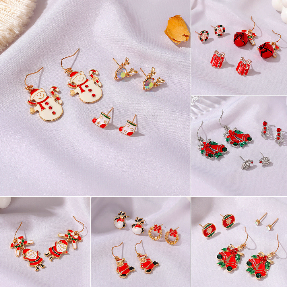 Alloy Christmas series earrings (Minimo de Compra 2) MIC-MiaoY088