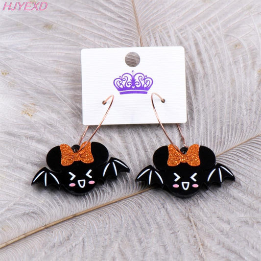 Acrylic Bat Earrings （Minimo de compra 5） MYA-XiaoY017