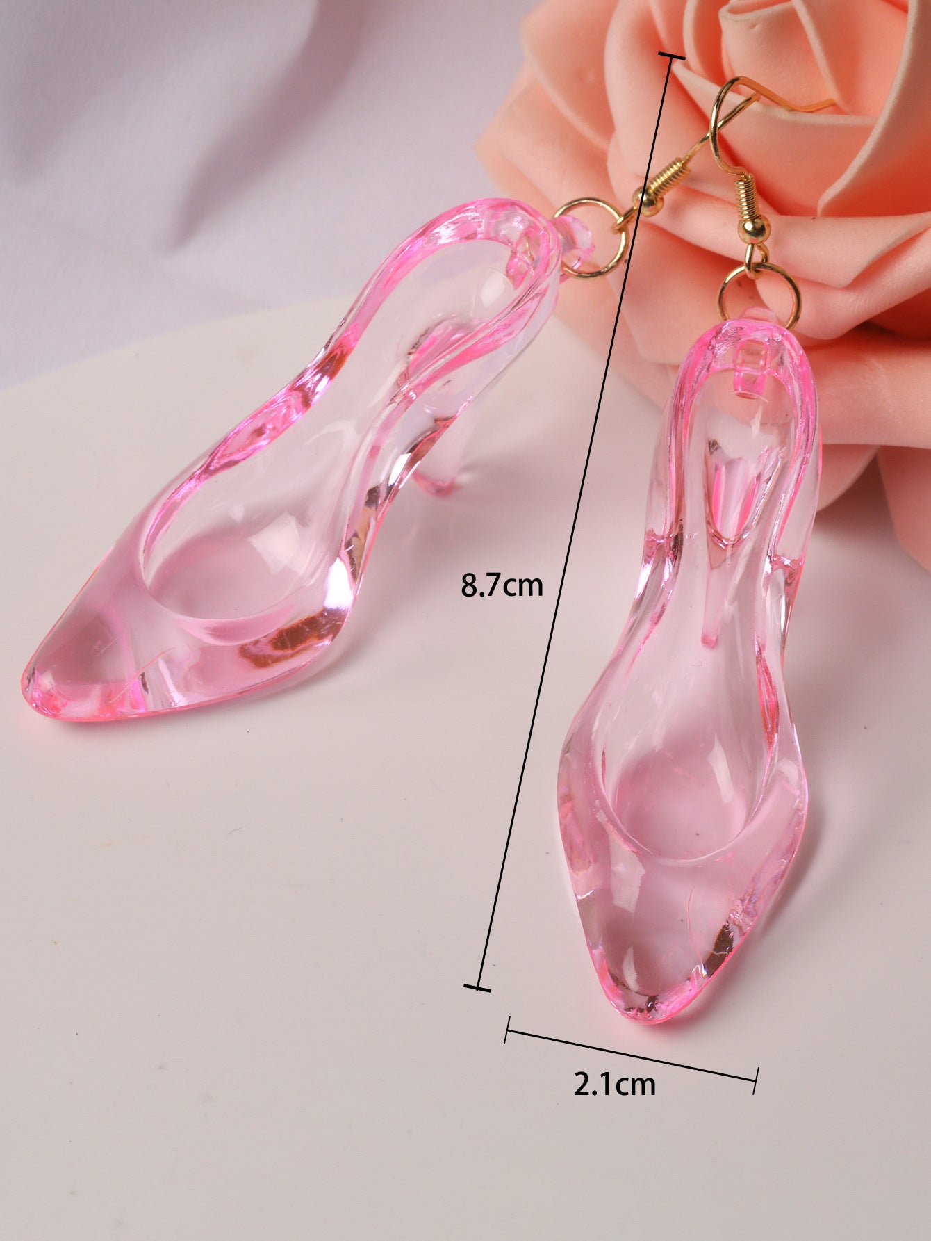 Transparent alloy high heels earrings MYA-XinT018