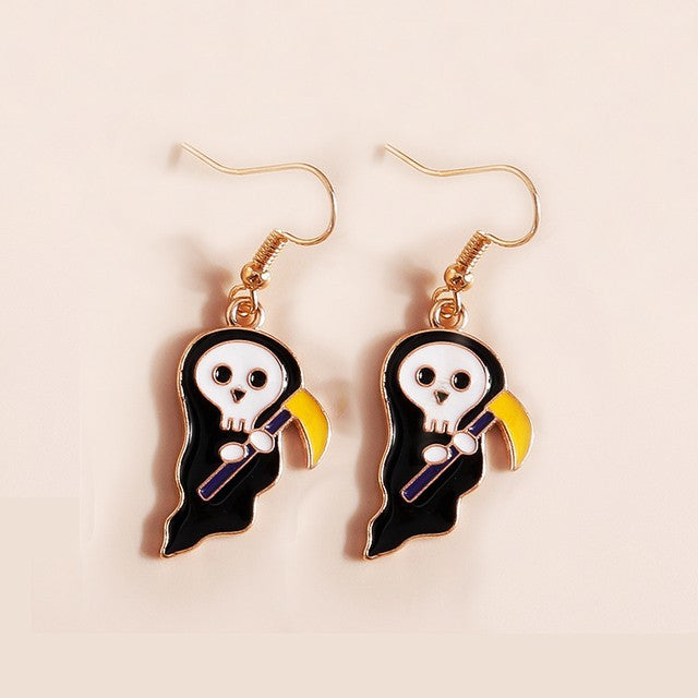 Alloy Death Ghost Skeleton Earrings (Minimo de Compra 2) MYA-LuoT007