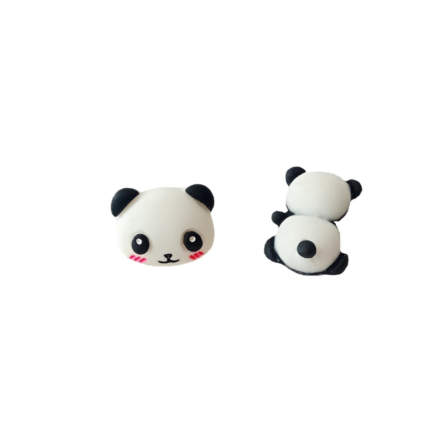 S925 Silver Post Cute Panda Stud Earrings MIC-YKT012