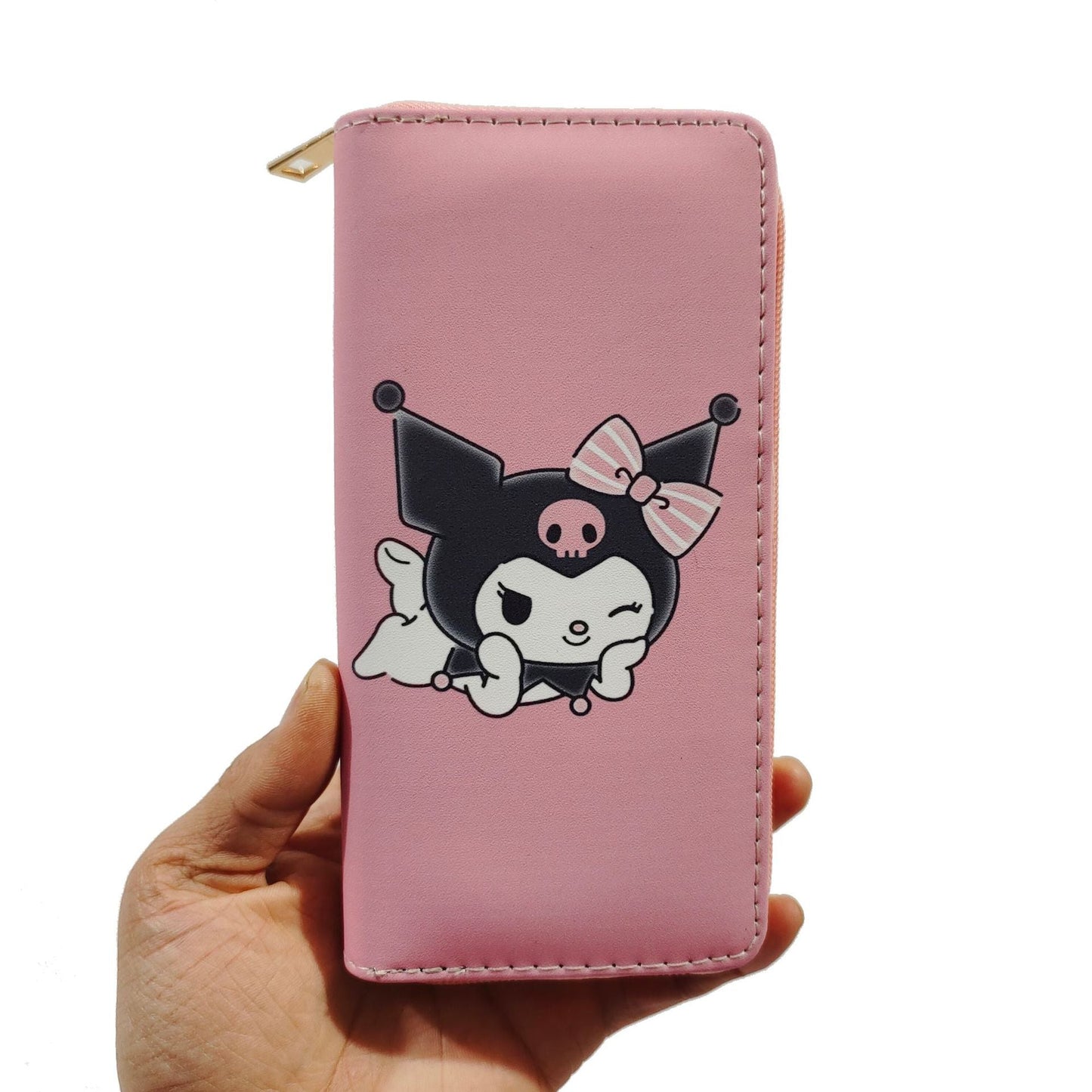 Cartoon Little Devil PU Long Zipper Wallet Minimo de compra 3 Dengxin005