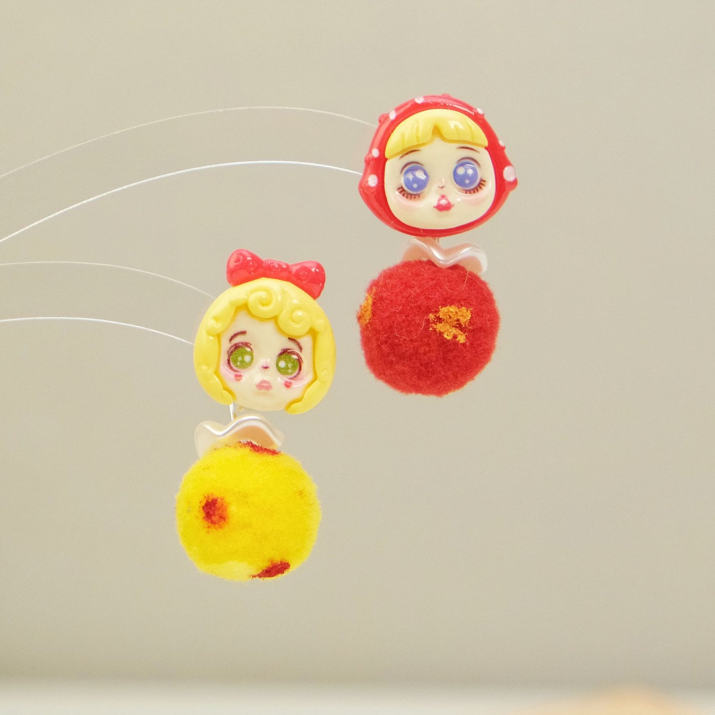 Alloy cute little red hat earrings MIC-XNWE017