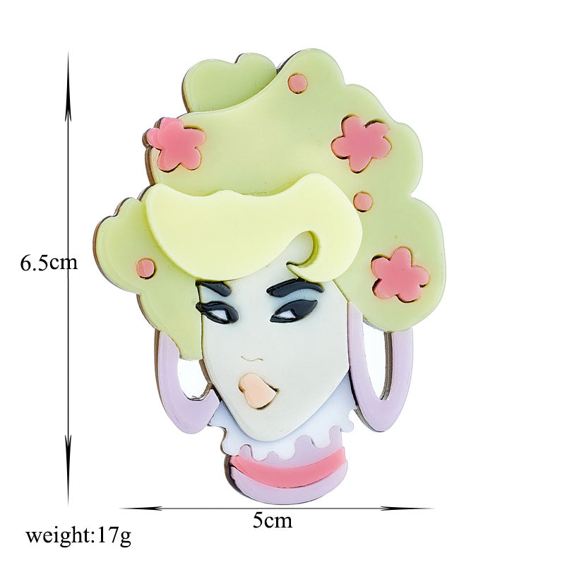 Acrylic cartoon character brooch MIC-XiY010