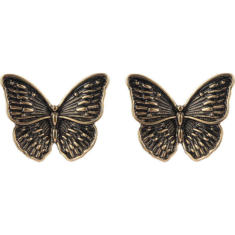 Alloy Bronze Butterfly Earrings (Minimo de Compra 2) MIC-ShangY004