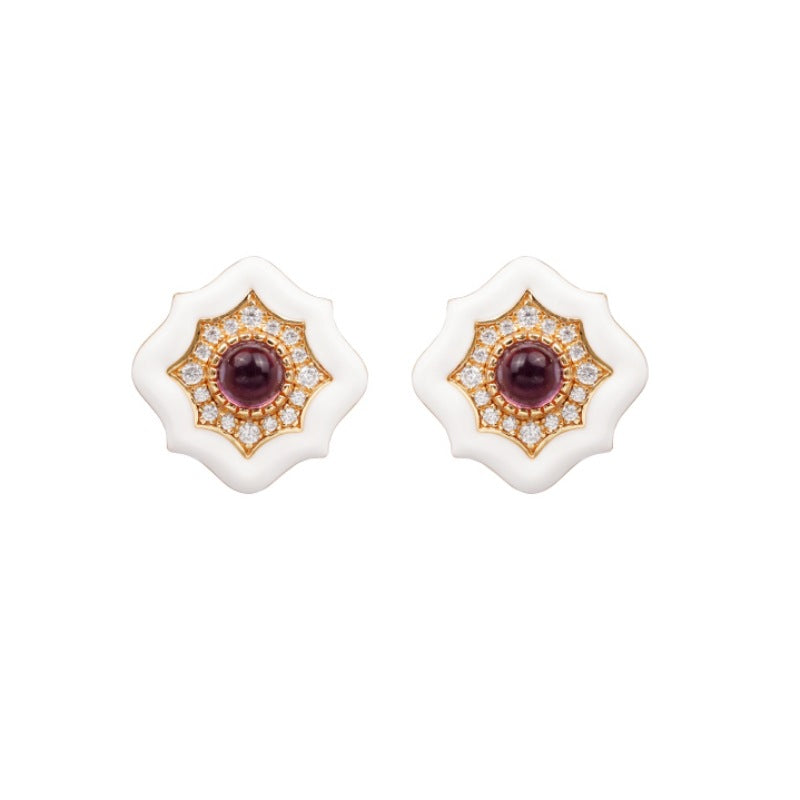 Alloy French Flower Earrings MIC-DieD006