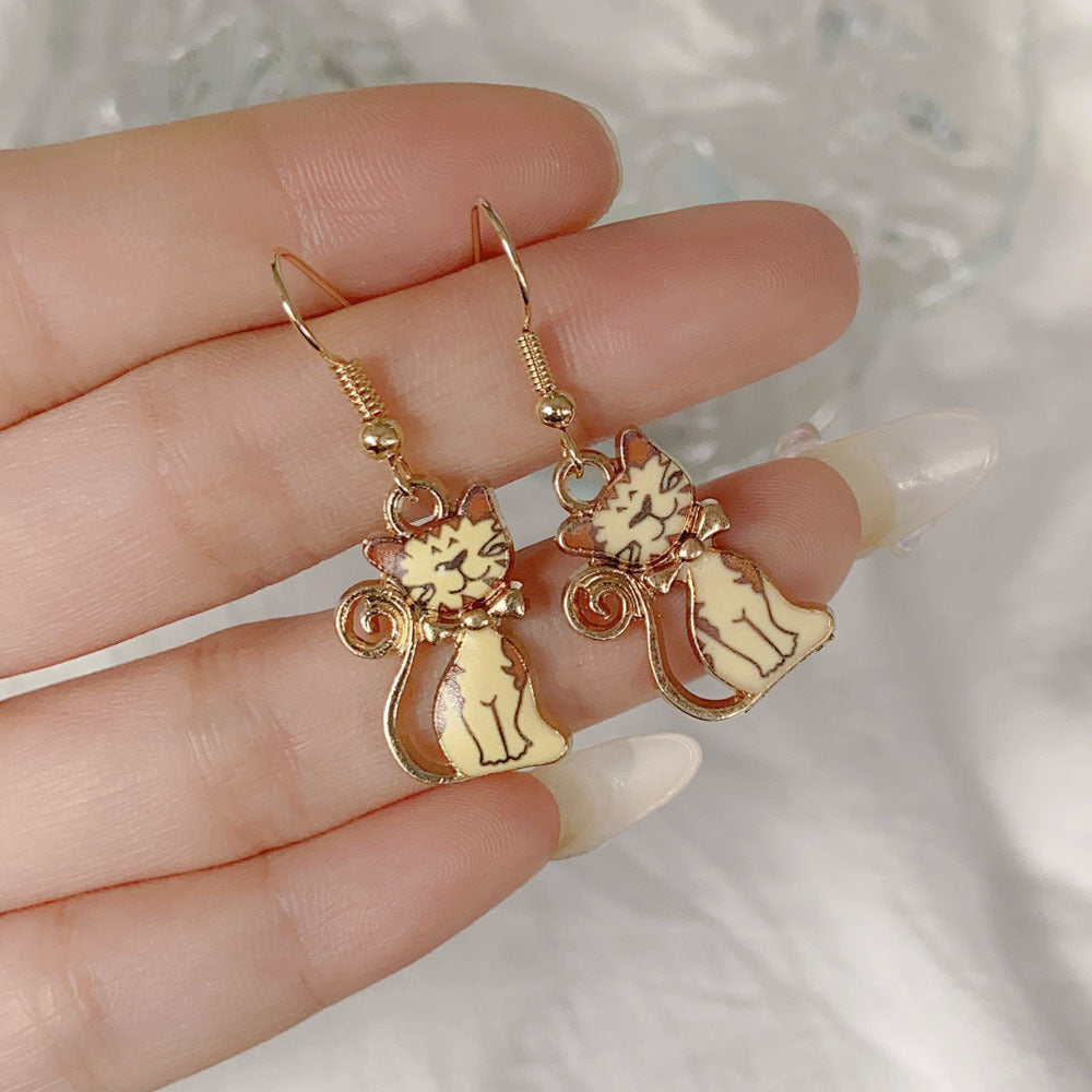 Acrylic cartoon cat earrings (Minimo de compra 2) MYA-YiD035