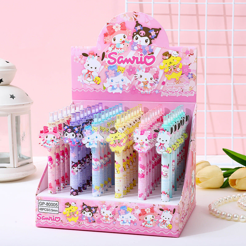 Plastic lovely animation neutral pen 48PCS MYA-YJN001