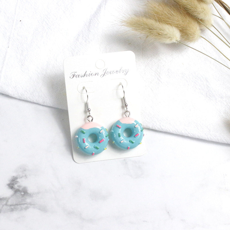 Acrylic macaron donut earrings  (Minimo de Compra 2) MIC-PingH017