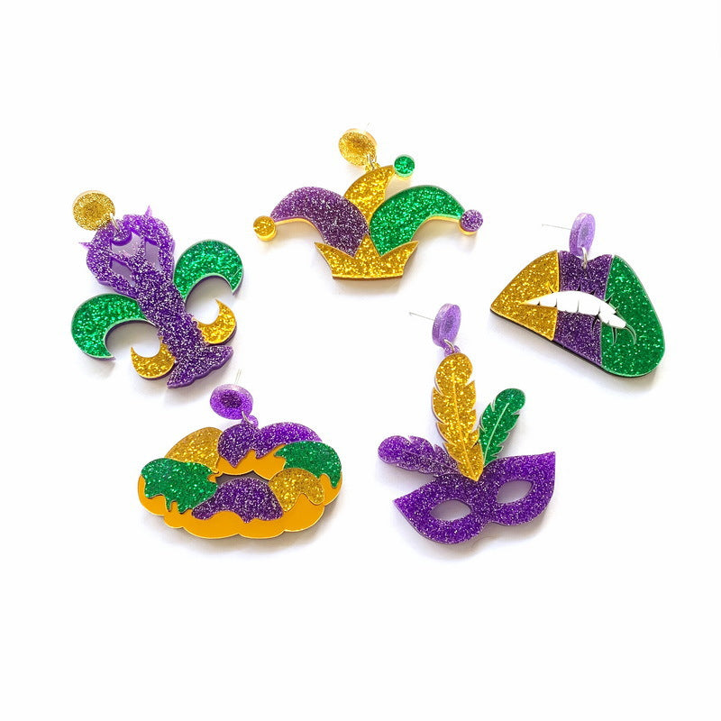 Acrylic Lobster Joker Earrings MYA-NingD048