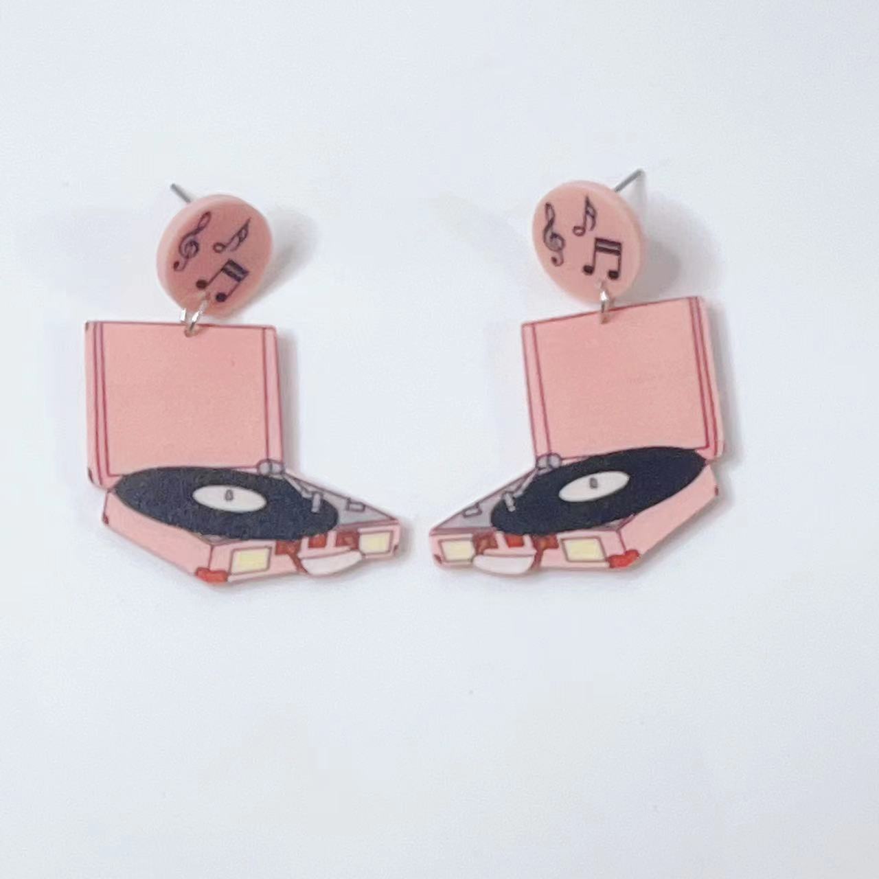 Acrylic talisman fun earrings (Minimo de Compra 2) MIC-JiuT017