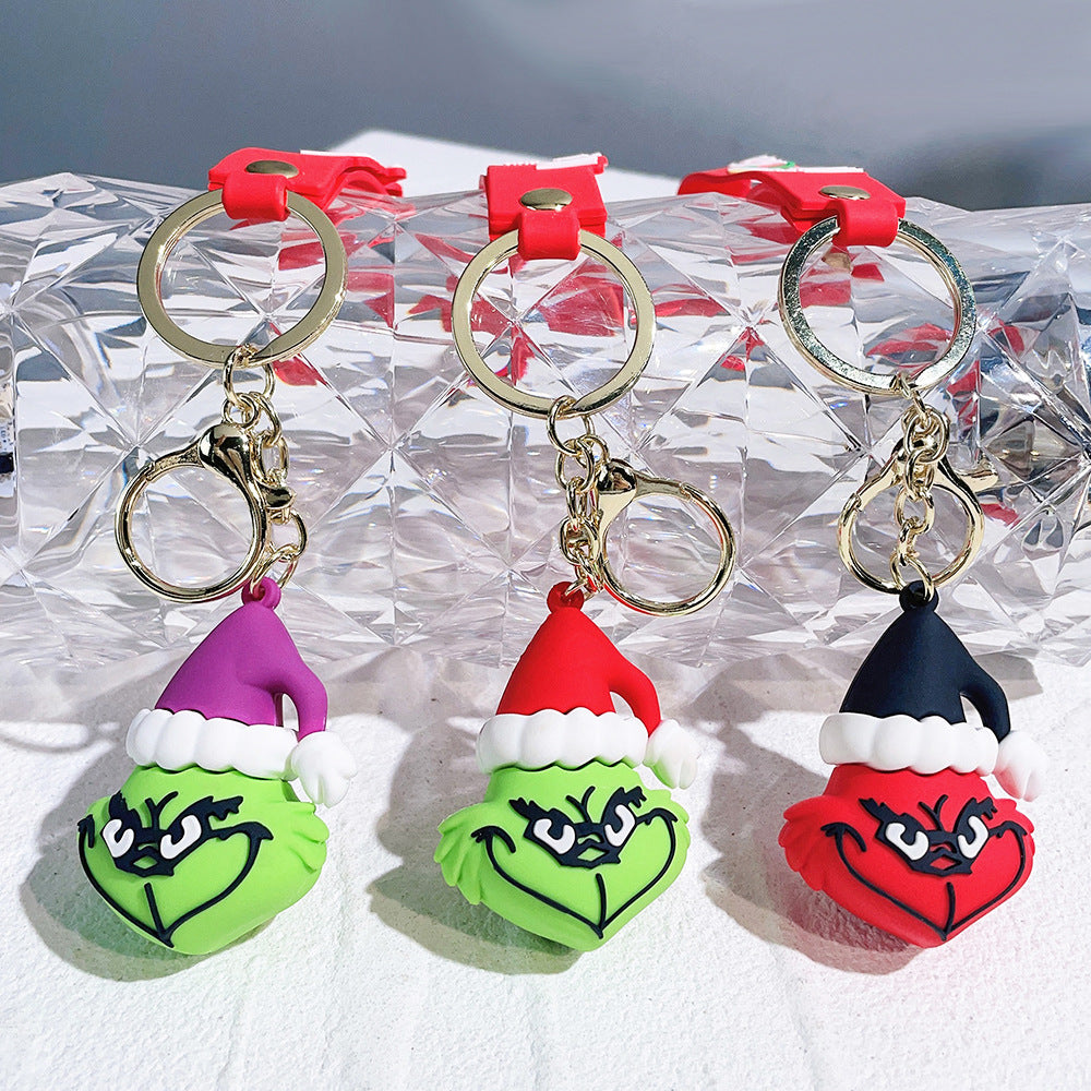 Keychains PVC Hardware Cute Cartoon Christmas (M) MIC-QiChao001