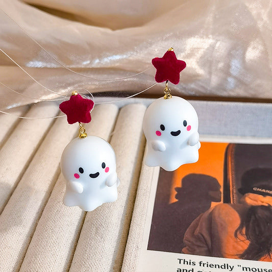 Alloy Cute Ghost Earrings (Minimo de Compra 5) MIC-JiuY058