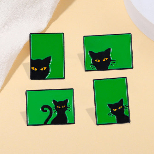 Alloy Halloween Cat Breast Pin (Minimo de Compra 5) MIC-YiN028