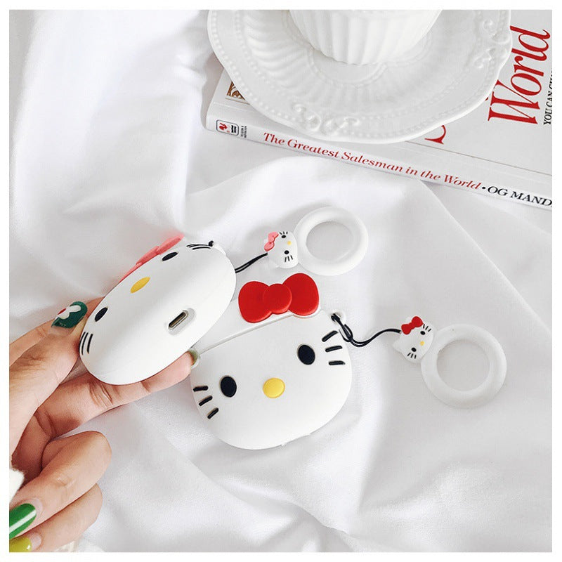 Silicone cartoon bow headphone case (Minimo de compra 2) MIC-JLF013