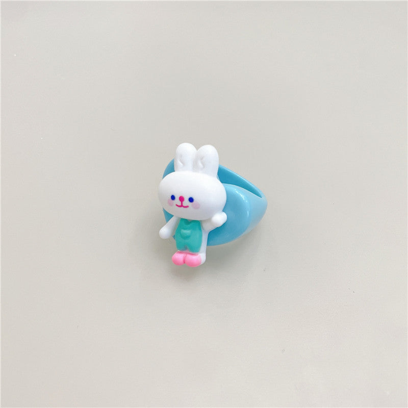 Resin Colored Children's Fun Cartoon Ring MIC-WWHM032