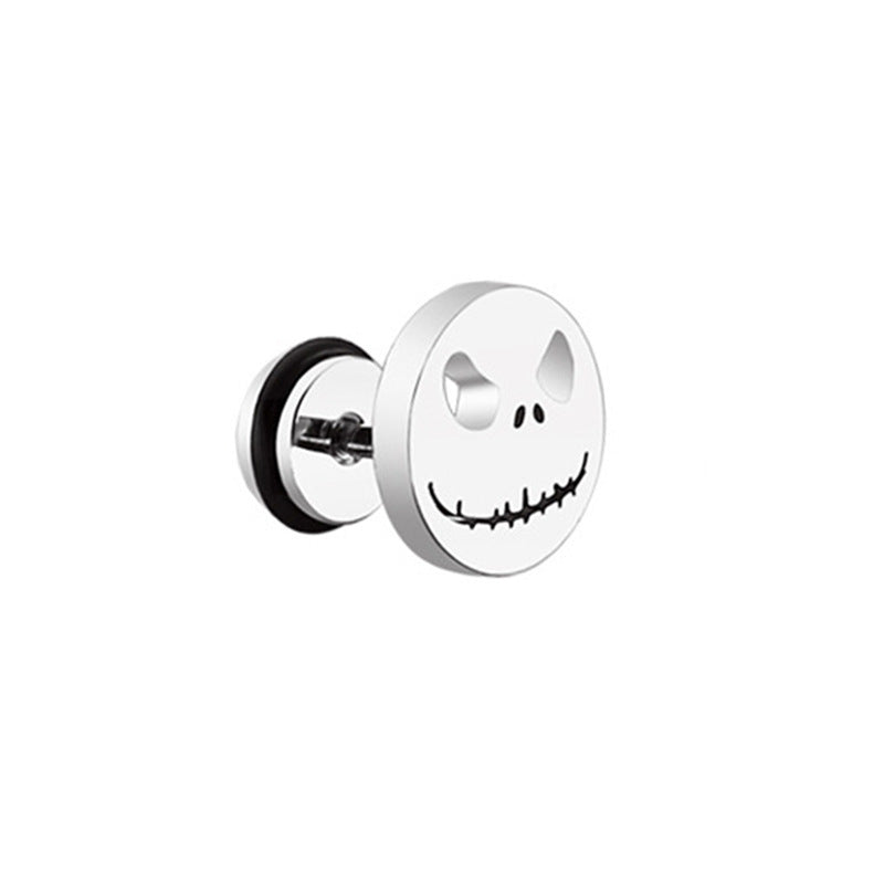 Earrings Metal Stainless Steel Skull Men's Stud Earrings Minimo de compra 2 JiM001