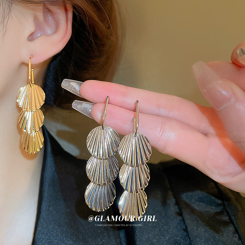 Alloy geometric metal earrings (Minimo de Compra 2) MIC-BY003