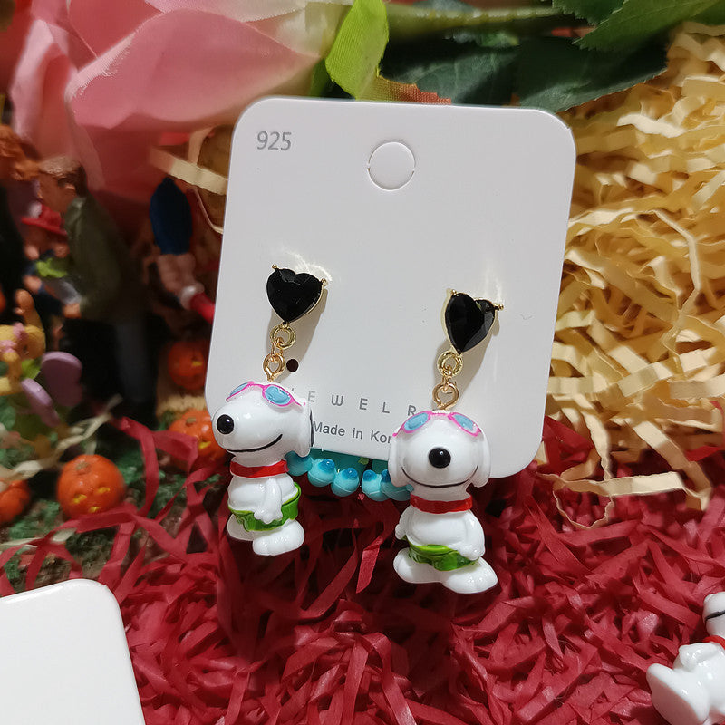 Alloy Nubi Dog Earrings MIC-XingJ088