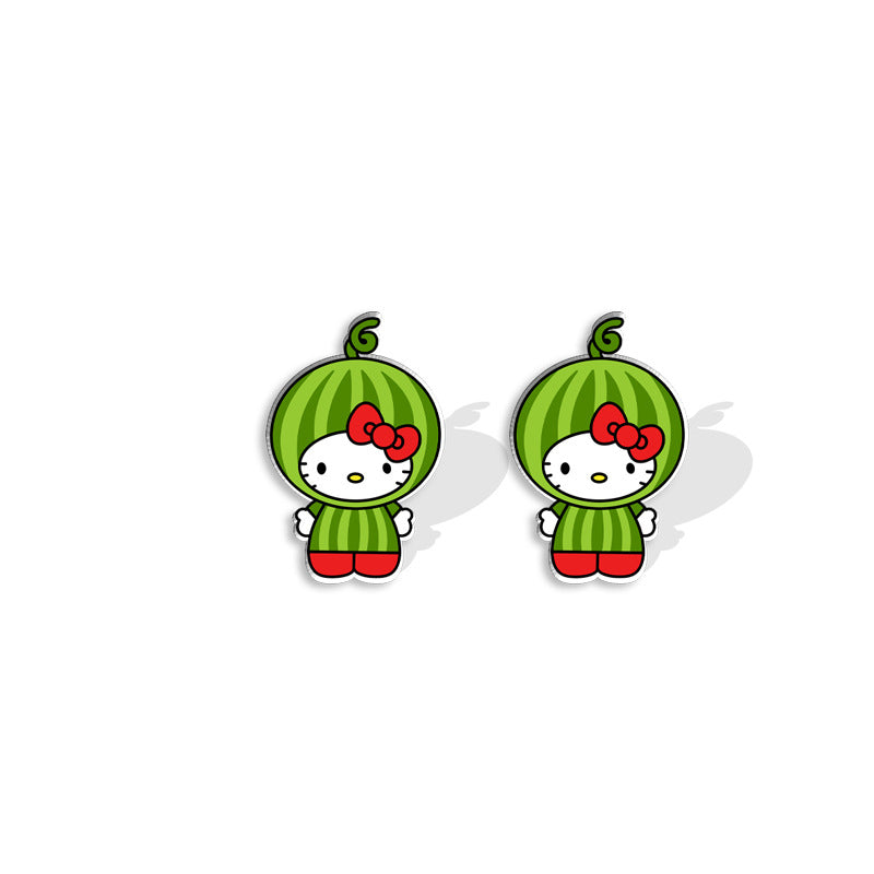 Alloy cartoon cute apple strawberry earrings (Minimo de compra 5) MIC-XiangL073