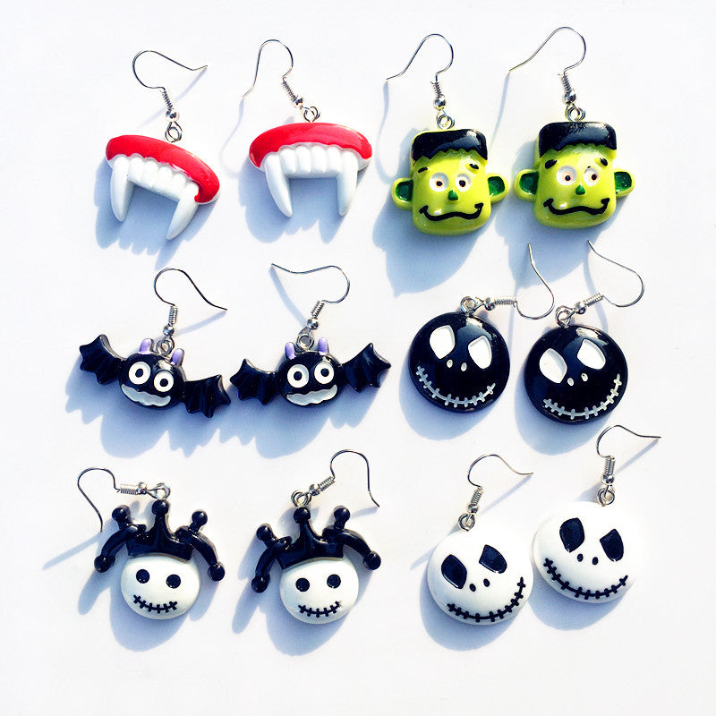 Acrylic funny Halloween earrings MIC-ChouT002