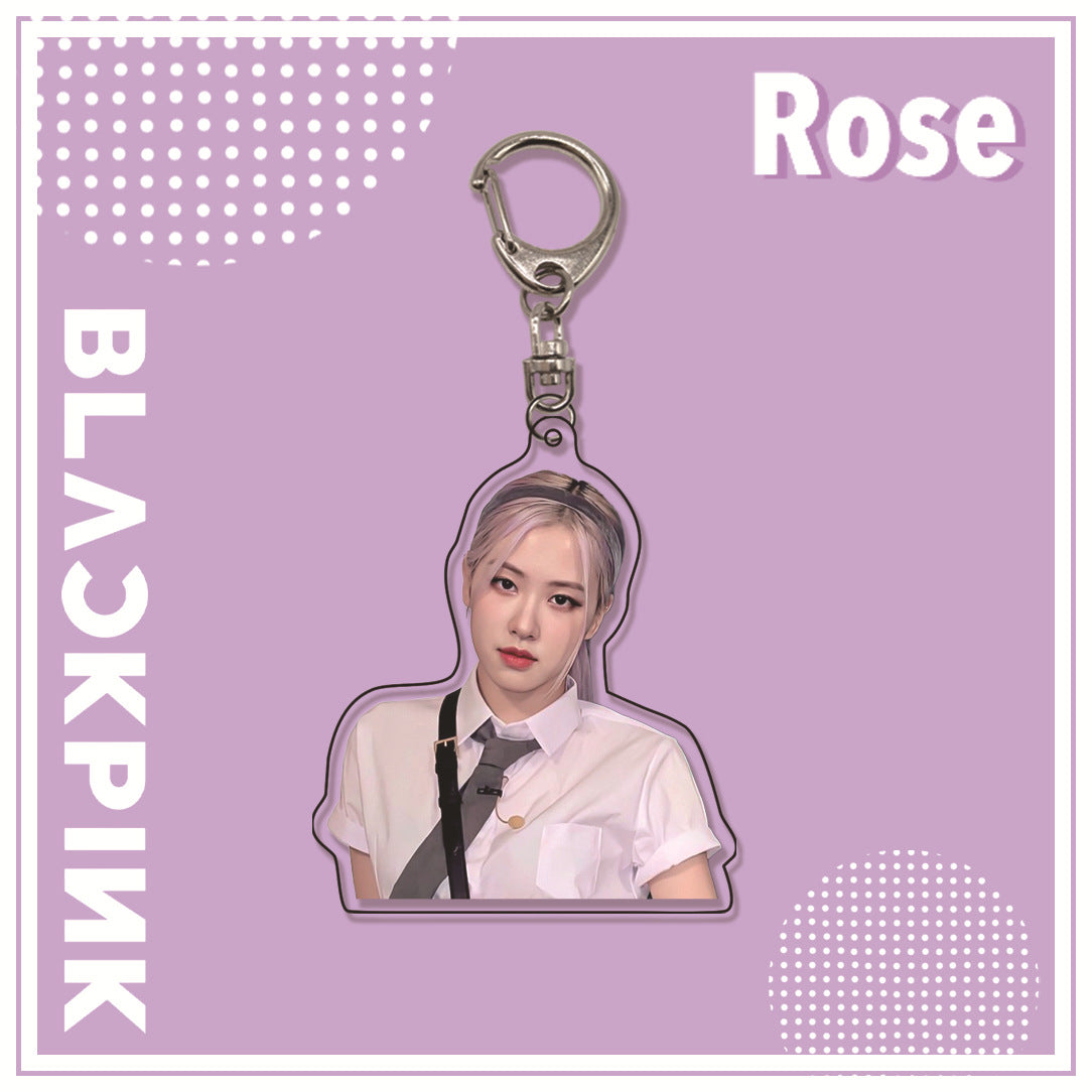 Acrylic pink ink double-sided blackpink keychain (Minimo de Compra 2)  MYA-ManM010