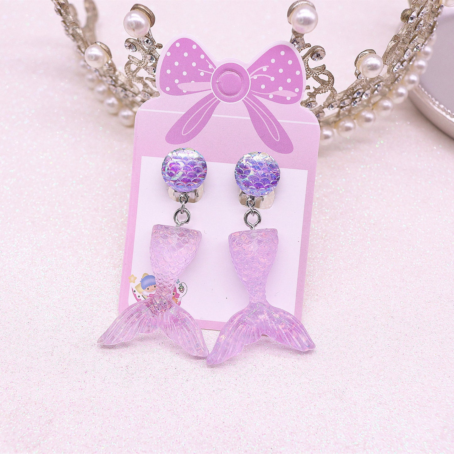 Resin fish tail long ear clip (Mimimo de compra 2) MYA-MuM012