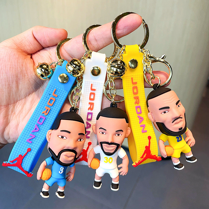 PVC cartoon Lakers James keychain MIC-MLZ028