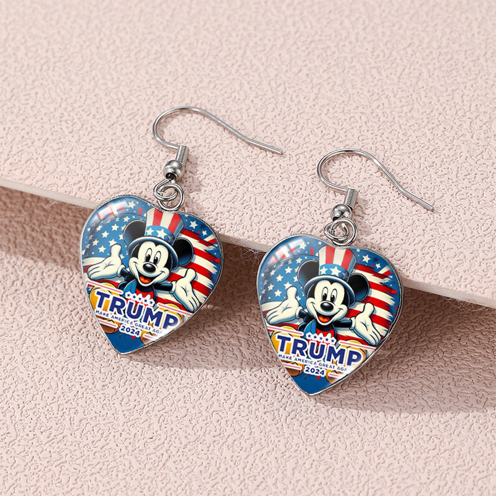 Alloy stainless steel Mickey Mouse Earrings (Minimo de compra 5) MIC-XiangL112