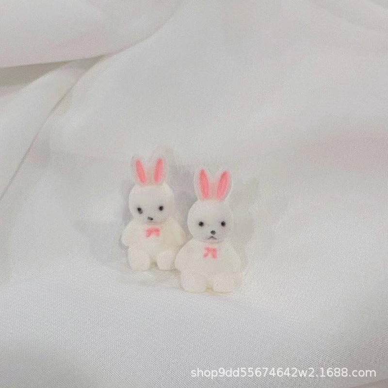 Acrylic Rabbit Carrot Earrings MIC-ErY002