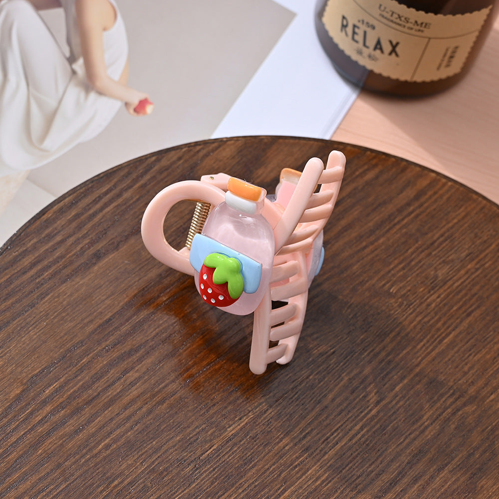 Resin fruit strawberry hair clip (Minimo de Compra 2) MIC-ShengY063